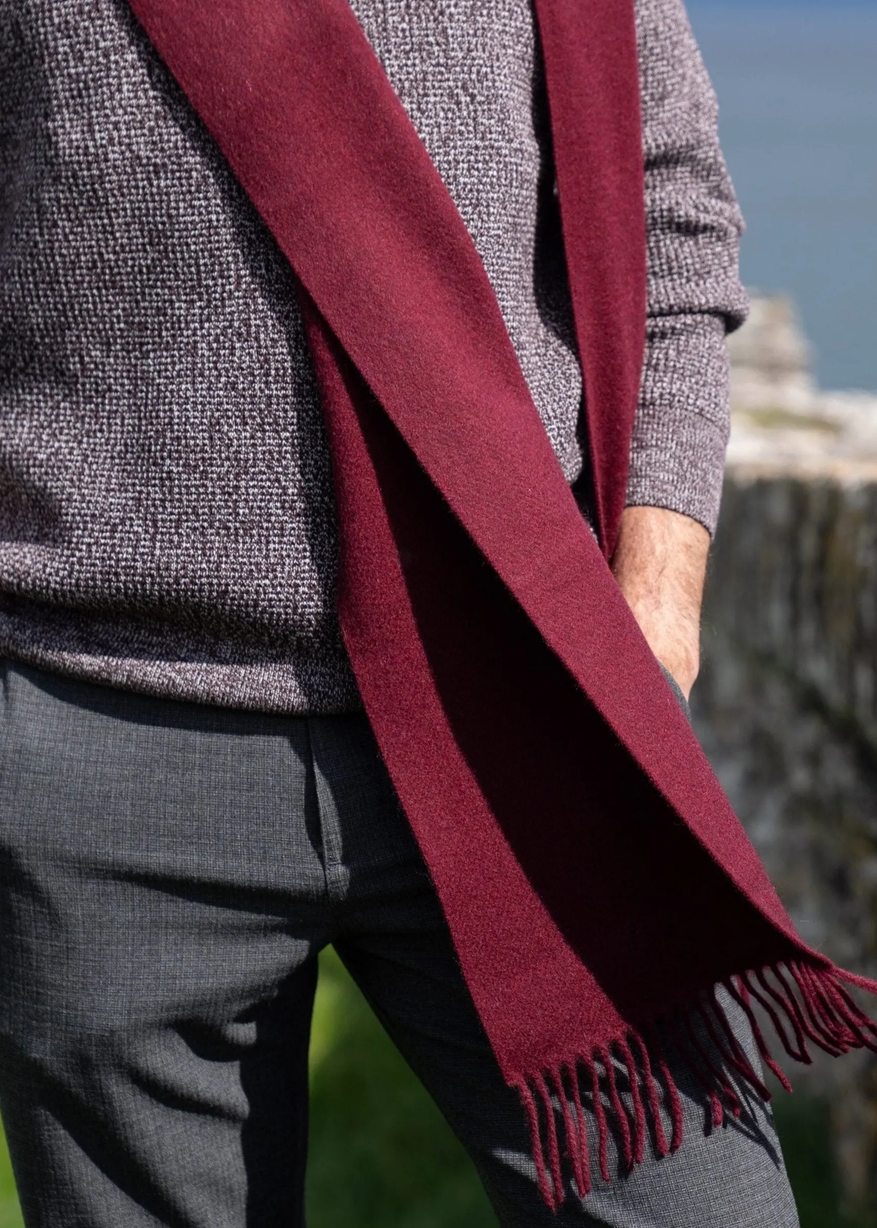 100% Cashmere Scarf | Maroon