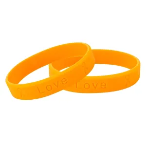 ADHD Awareness Orange Silicone Bracelet Wristbands
