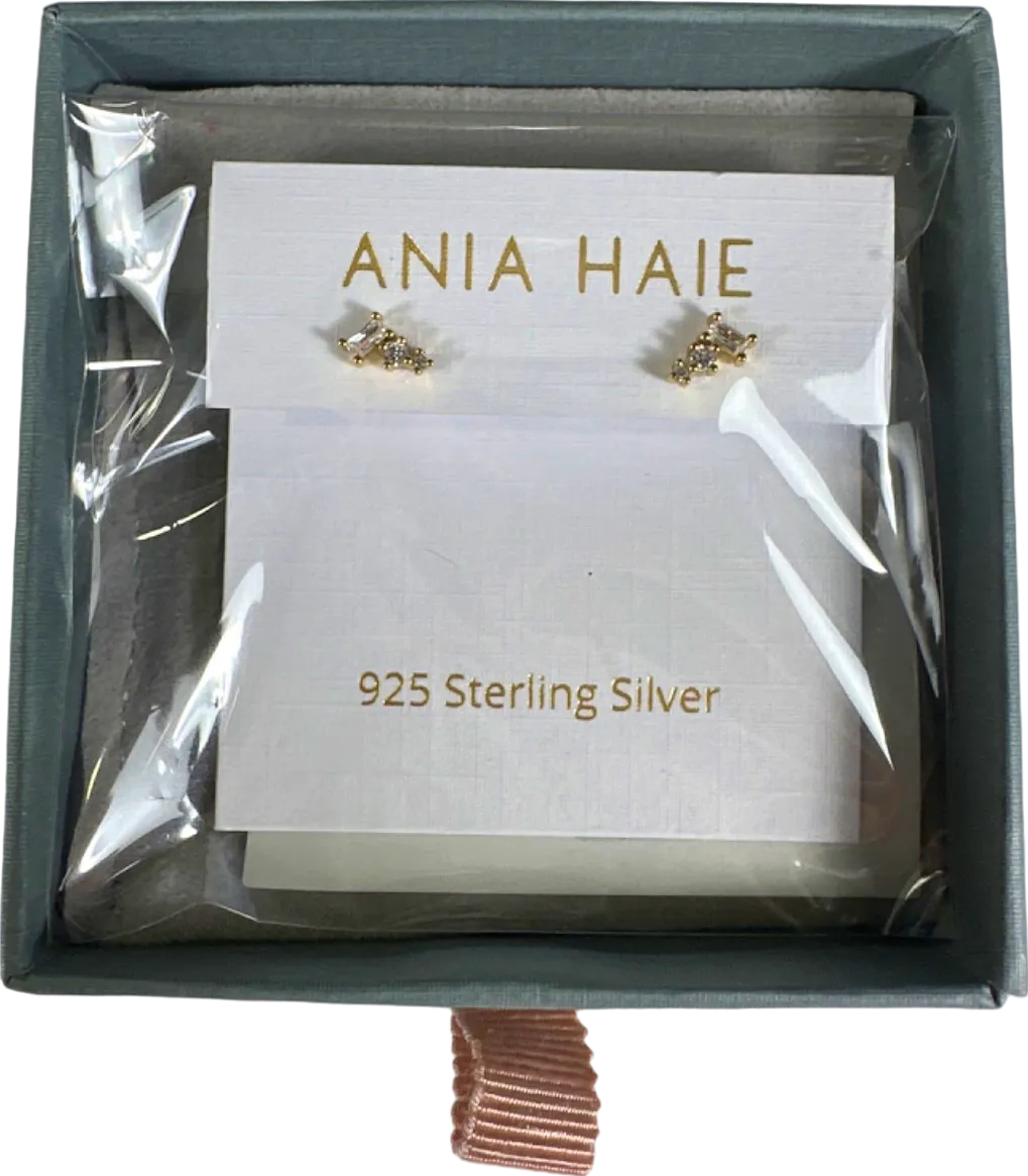 ANIA HAIE Glam Mini Climber Gold Stud Earrings - Gift Boxed