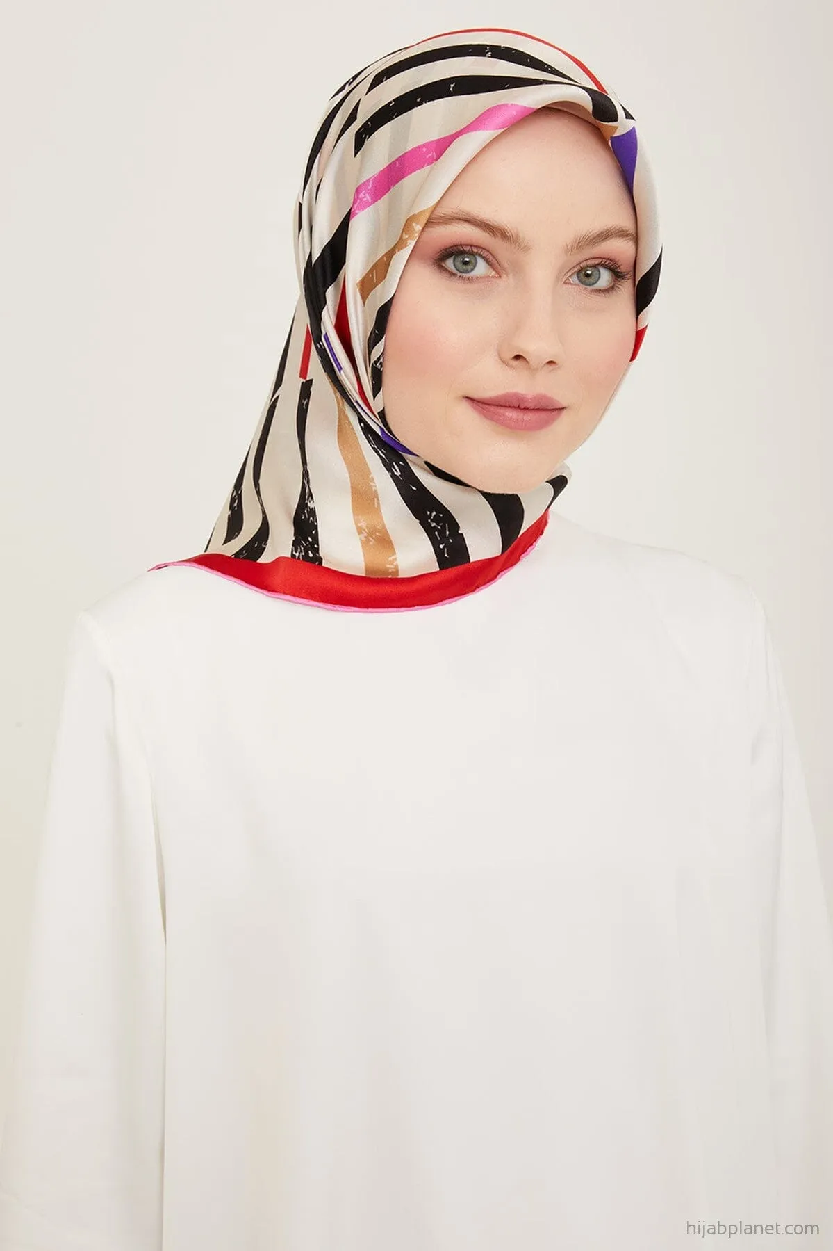 Armine Geometric Silk Scarf #8