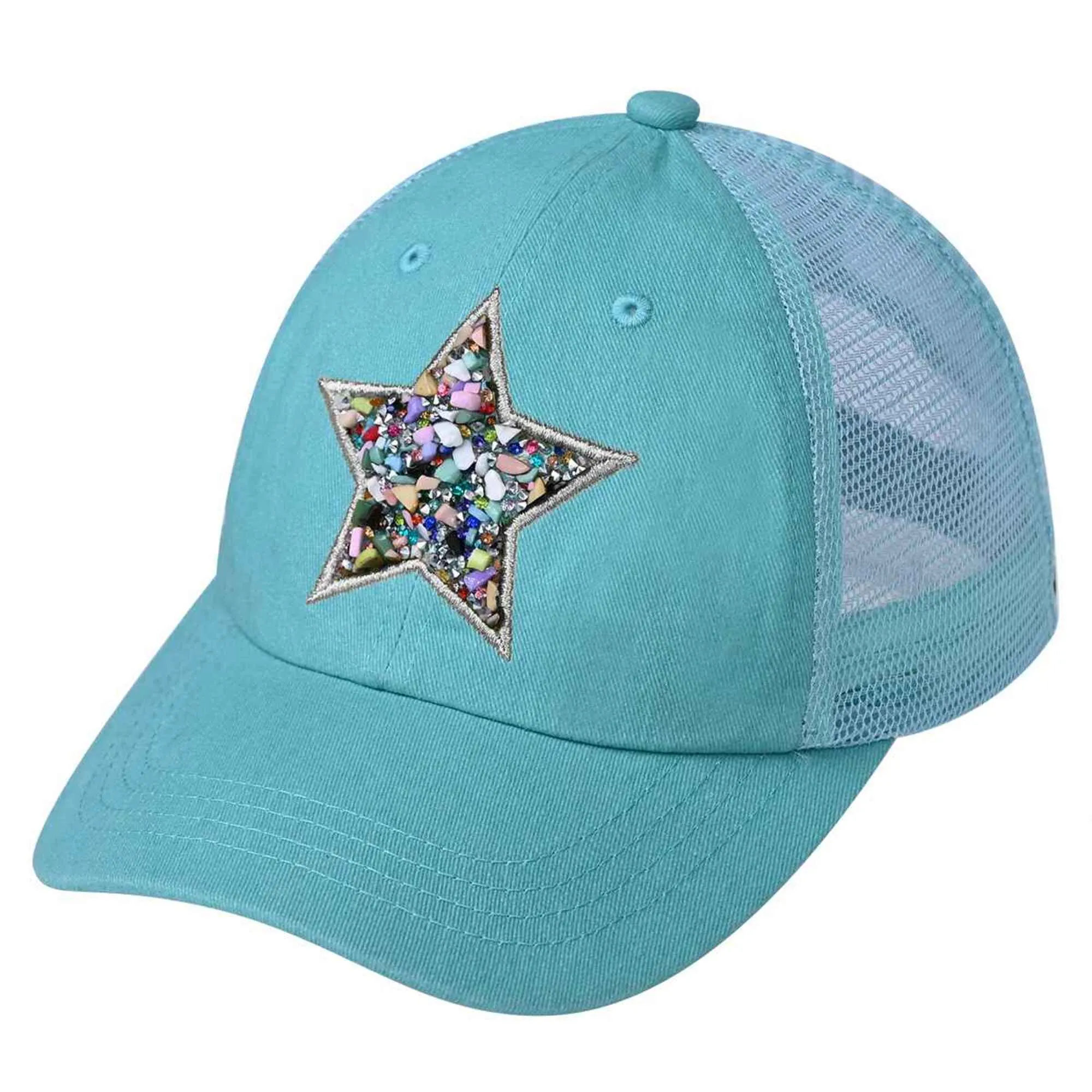 BAB8038 Star Stone Embellishment Baseball Cap