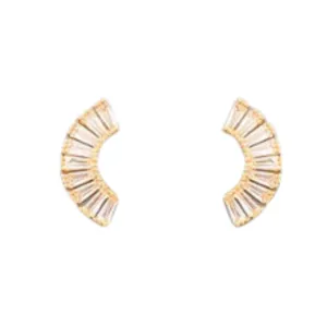 Baguette Glass Arch Earrings