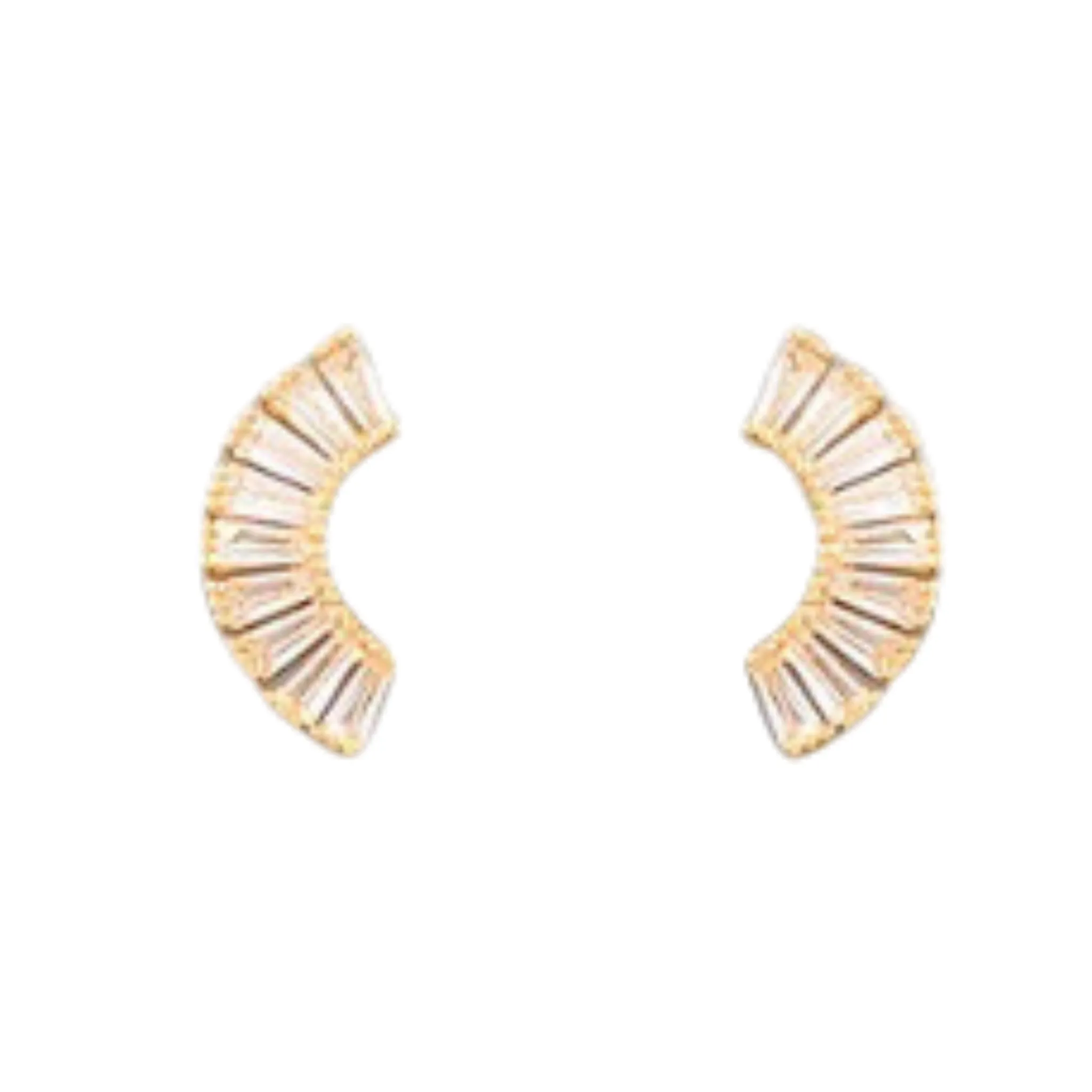 Baguette Glass Arch Earrings