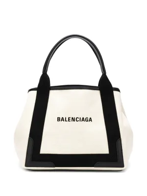 Balenciaga Women Navy Cabas Small Tote Bag