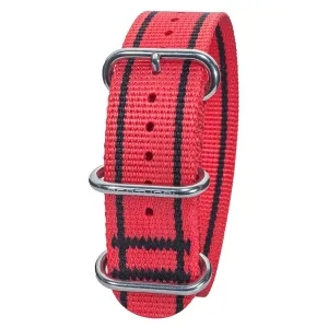 Bertucci DX3 Mens  International Stripes Nylon Orange Watch Band - B-146