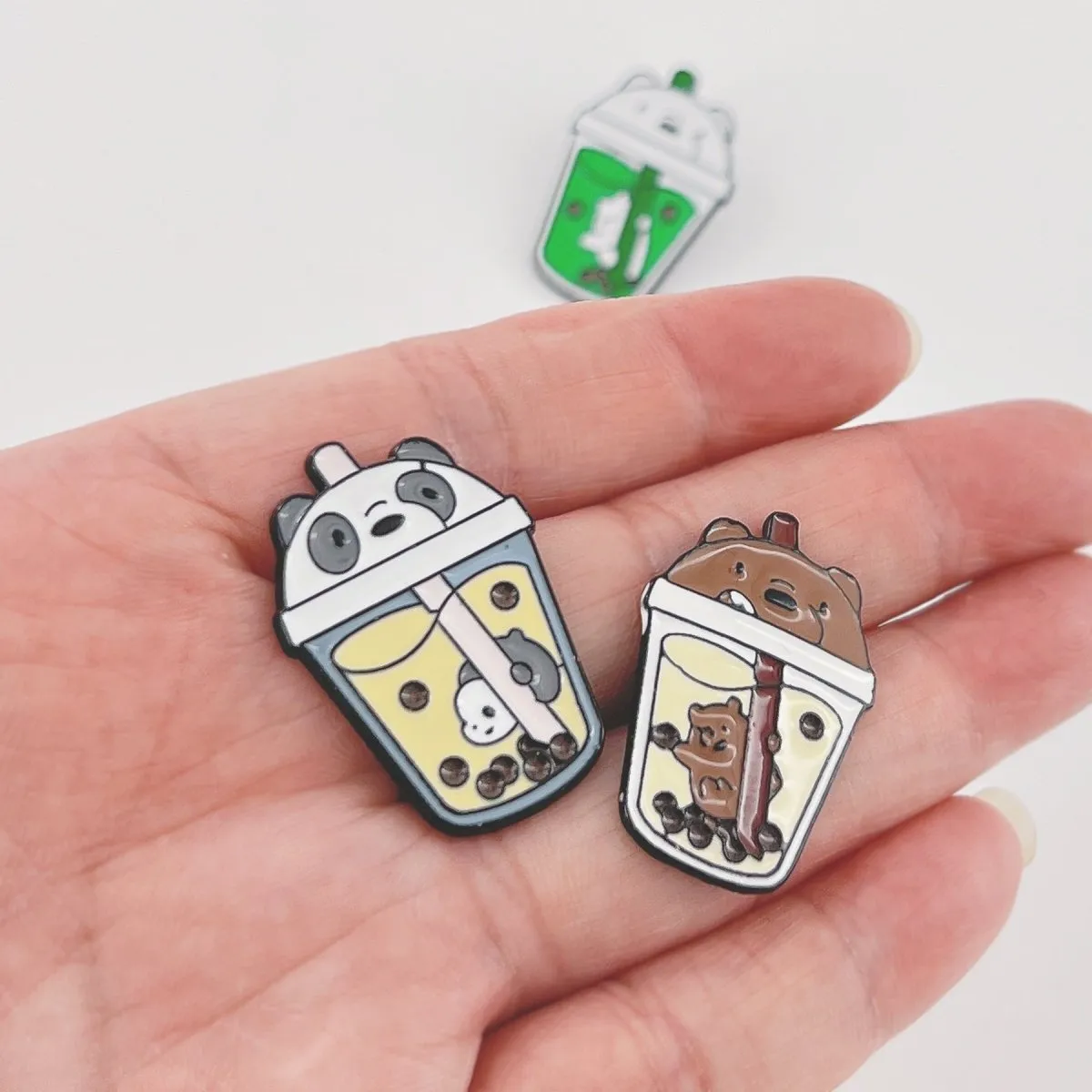 Boba Tea Enamel Pins, Kawaii Bubble Tea Lapel Pins for Backpacks, Hats, Jeans, Jacket