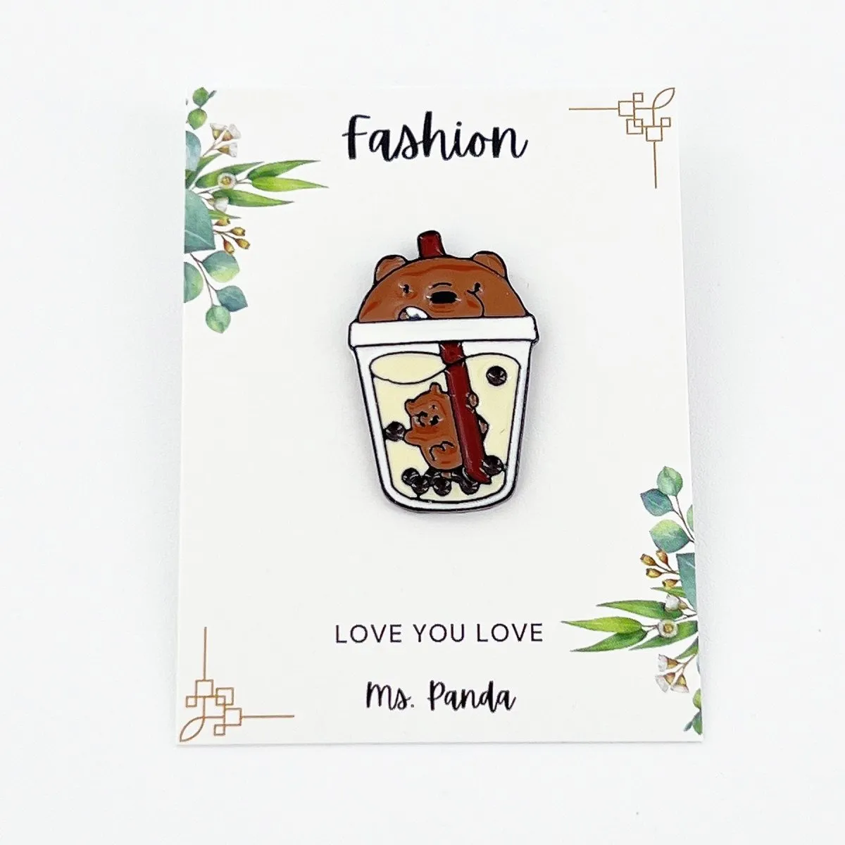 Boba Tea Enamel Pins, Kawaii Bubble Tea Lapel Pins for Backpacks, Hats, Jeans, Jacket