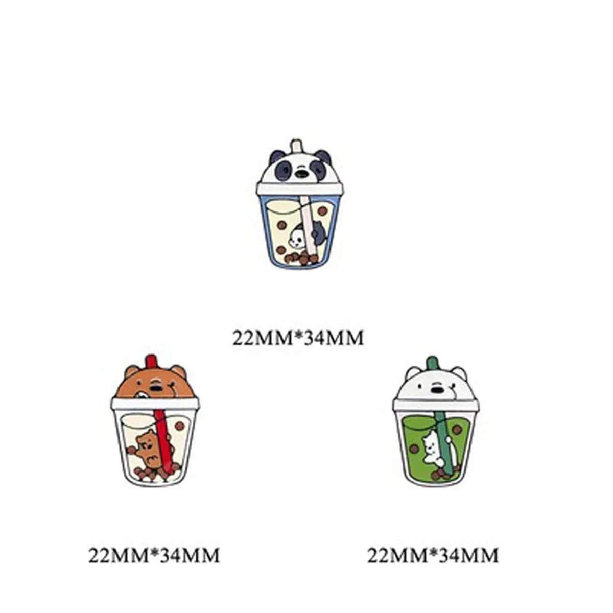 Boba Tea Enamel Pins, Kawaii Bubble Tea Lapel Pins for Backpacks, Hats, Jeans, Jacket