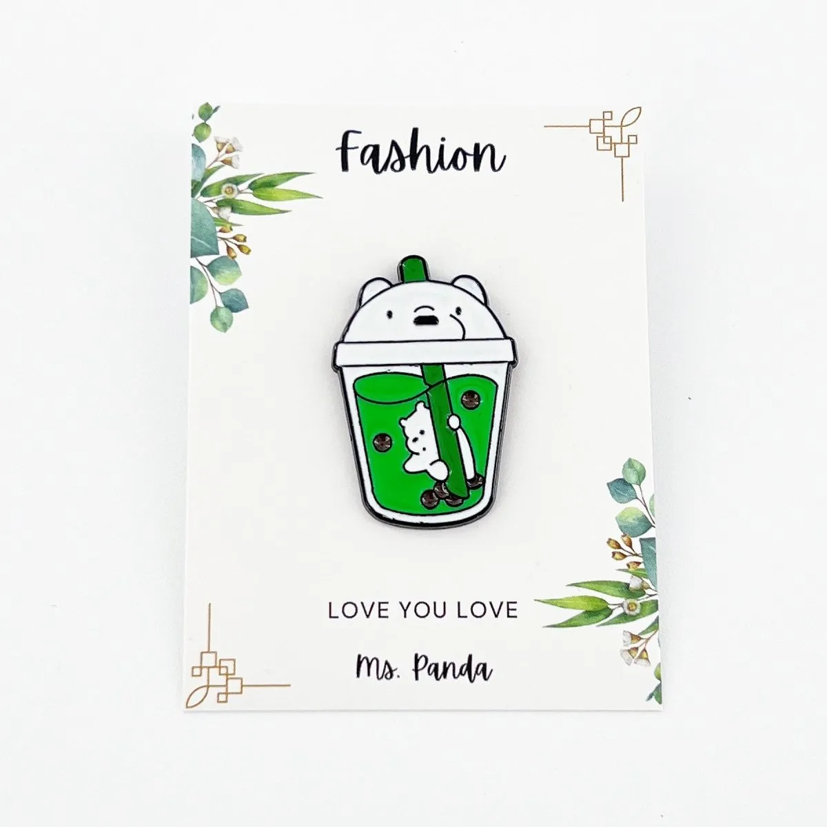 Boba Tea Enamel Pins, Kawaii Bubble Tea Lapel Pins for Backpacks, Hats, Jeans, Jacket