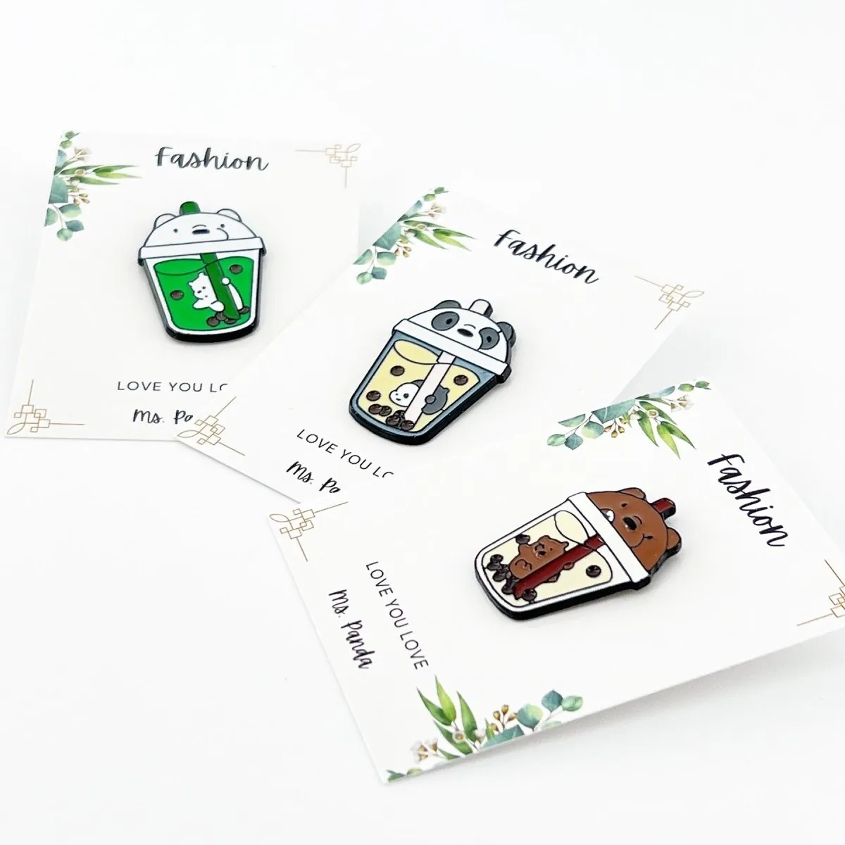 Boba Tea Enamel Pins, Kawaii Bubble Tea Lapel Pins for Backpacks, Hats, Jeans, Jacket