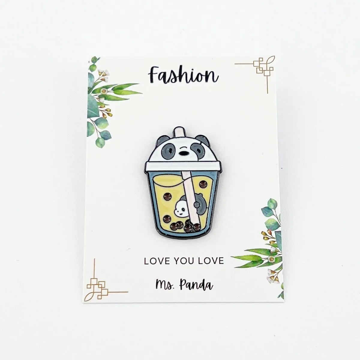 Boba Tea Enamel Pins, Kawaii Bubble Tea Lapel Pins for Backpacks, Hats, Jeans, Jacket