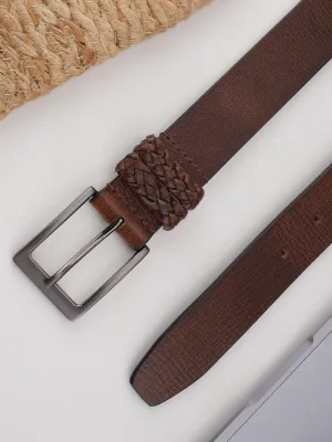 Brown Genuine Leather Men's Belt