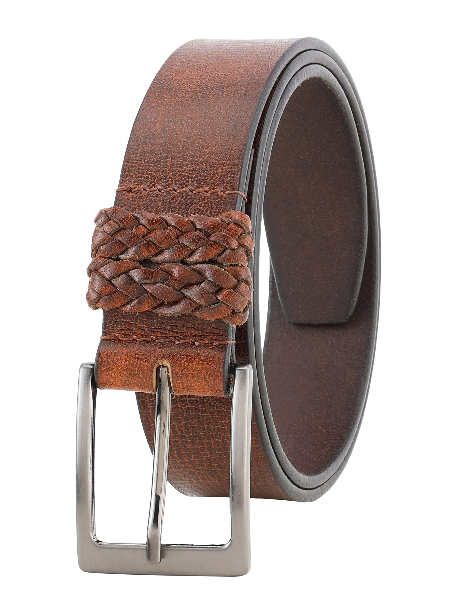 Brown Genuine Leather Men's Belt