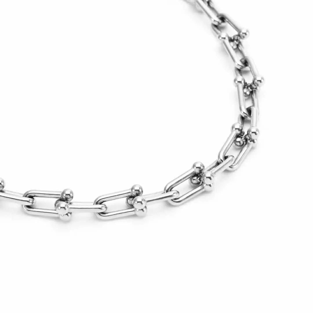 C525W B.Tiff Horseshoe Link Chain Necklace