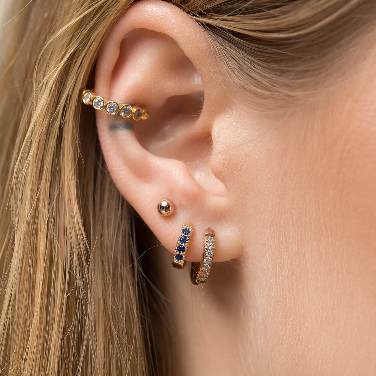 Crystal Bezel Ear Cuff