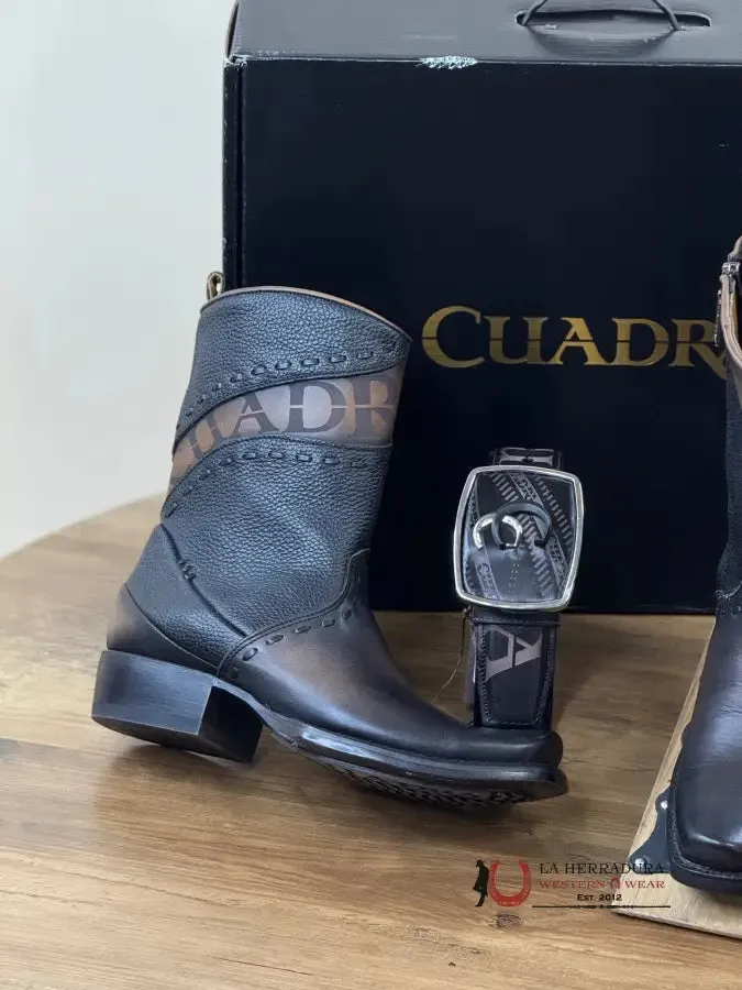 CUADRA SHORT SILLERO VIENE NEGRO BLACK LASER & WOVEN NARROW SQUARE TOE