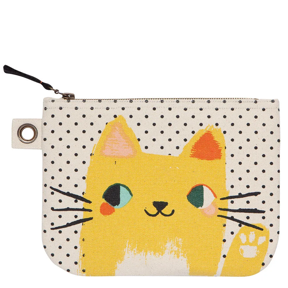 Danica Pouch with Zipper Large Cat Meow