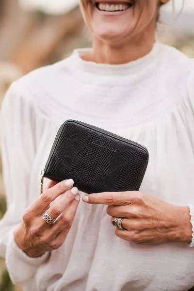 EDEN WALLET LIZARD BLACK