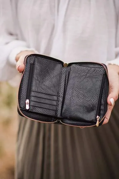 EDEN WALLET LIZARD BLACK