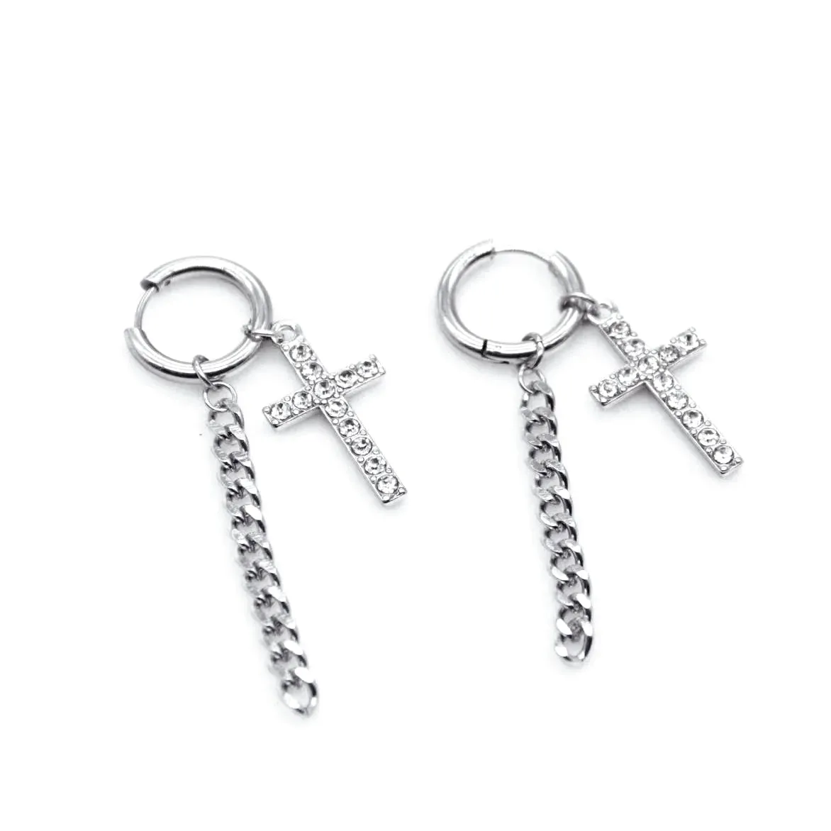 Everyday Sparkle Cross Earrings