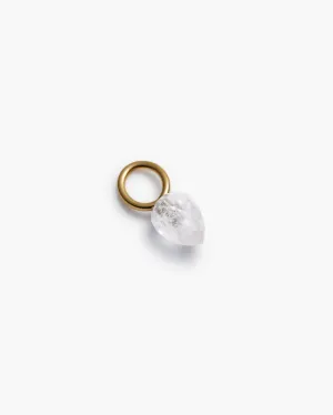 Floret White Rock Crystal Charm