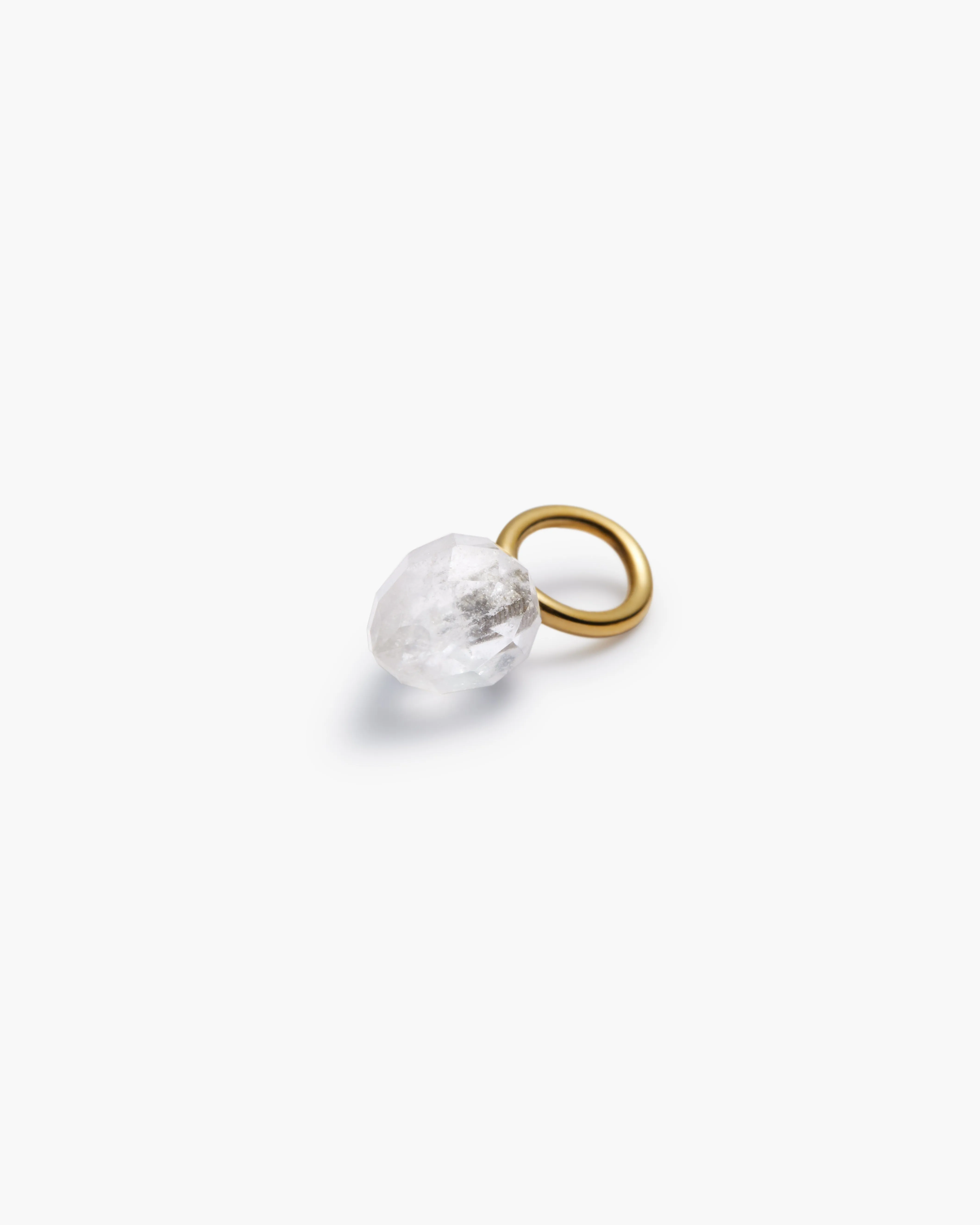 Floret White Rock Crystal Charm