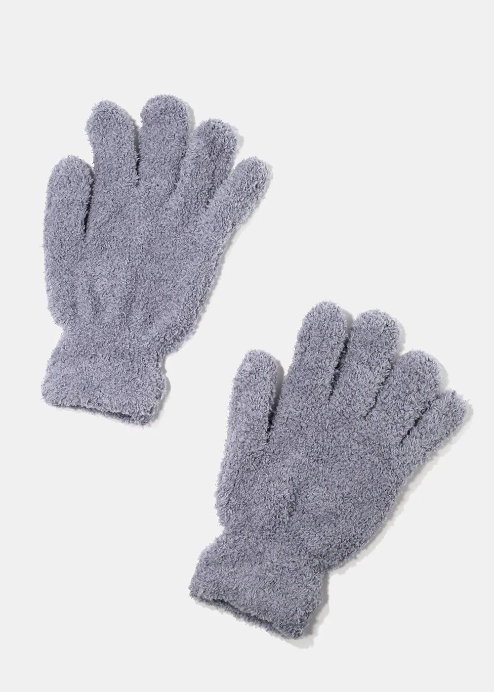 Fuzzy Solid Color Gloves