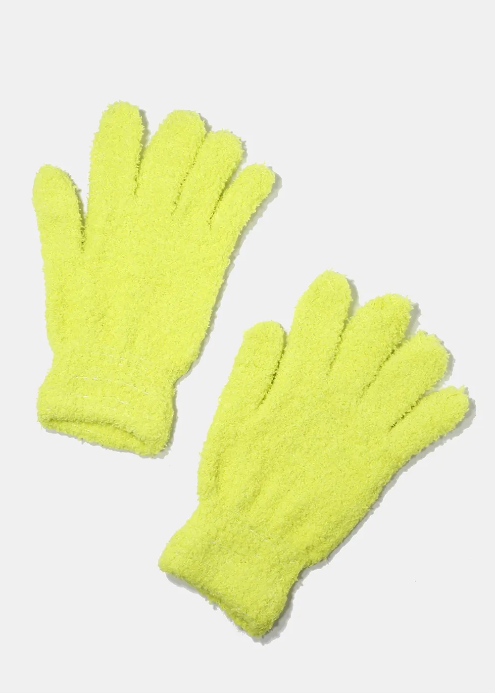 Fuzzy Solid Color Gloves