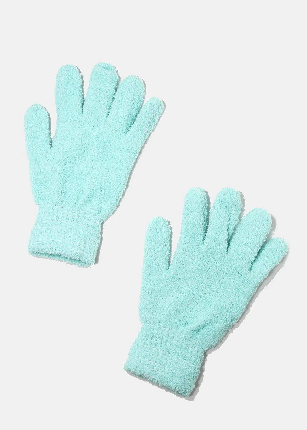 Fuzzy Solid Color Gloves