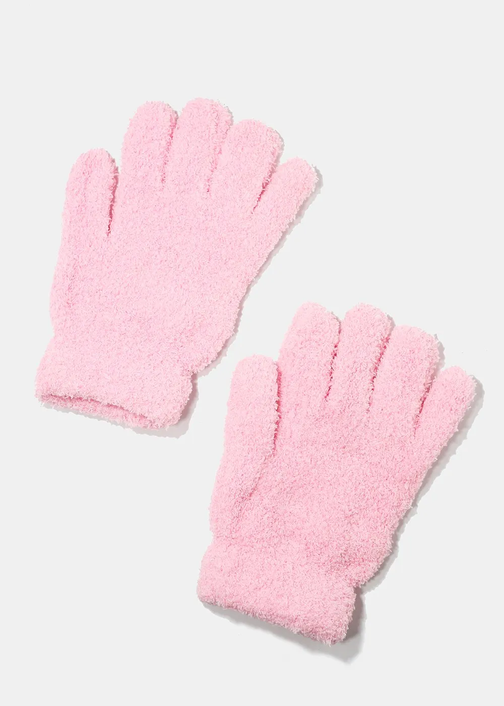 Fuzzy Solid Color Gloves