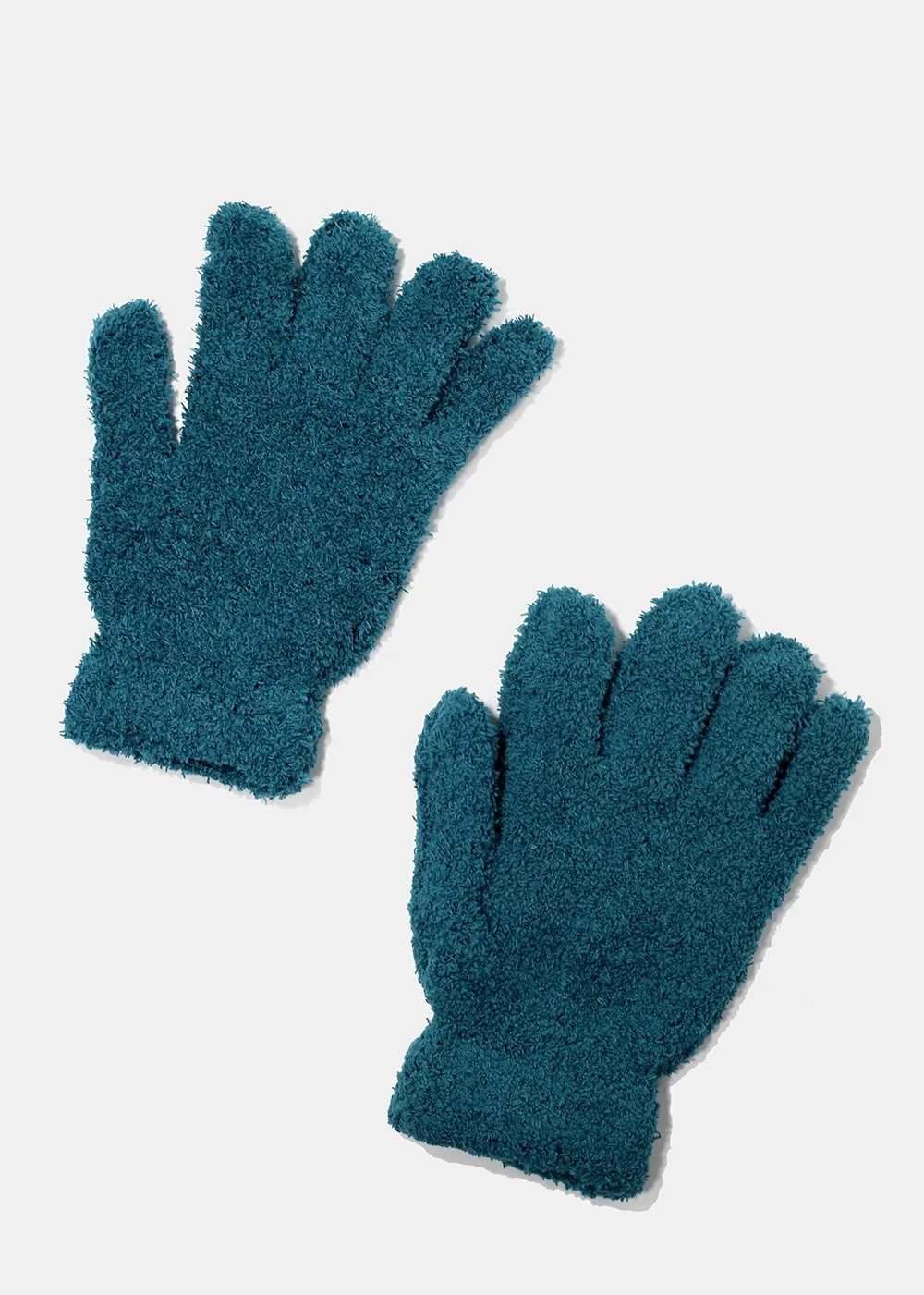 Fuzzy Solid Color Gloves