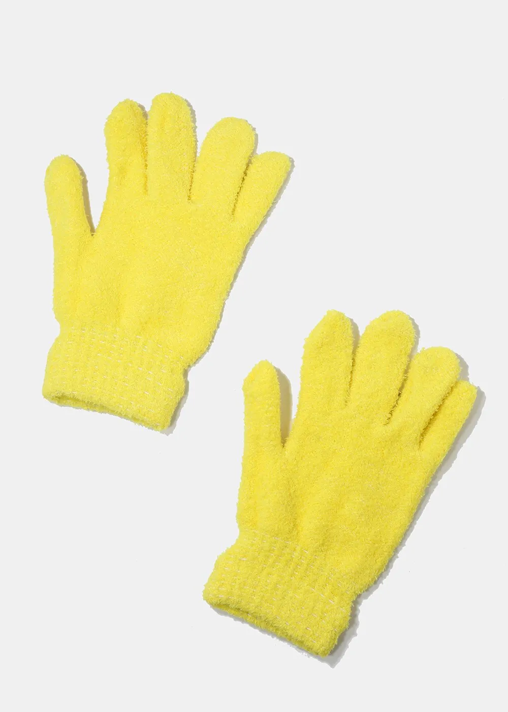 Fuzzy Solid Color Gloves