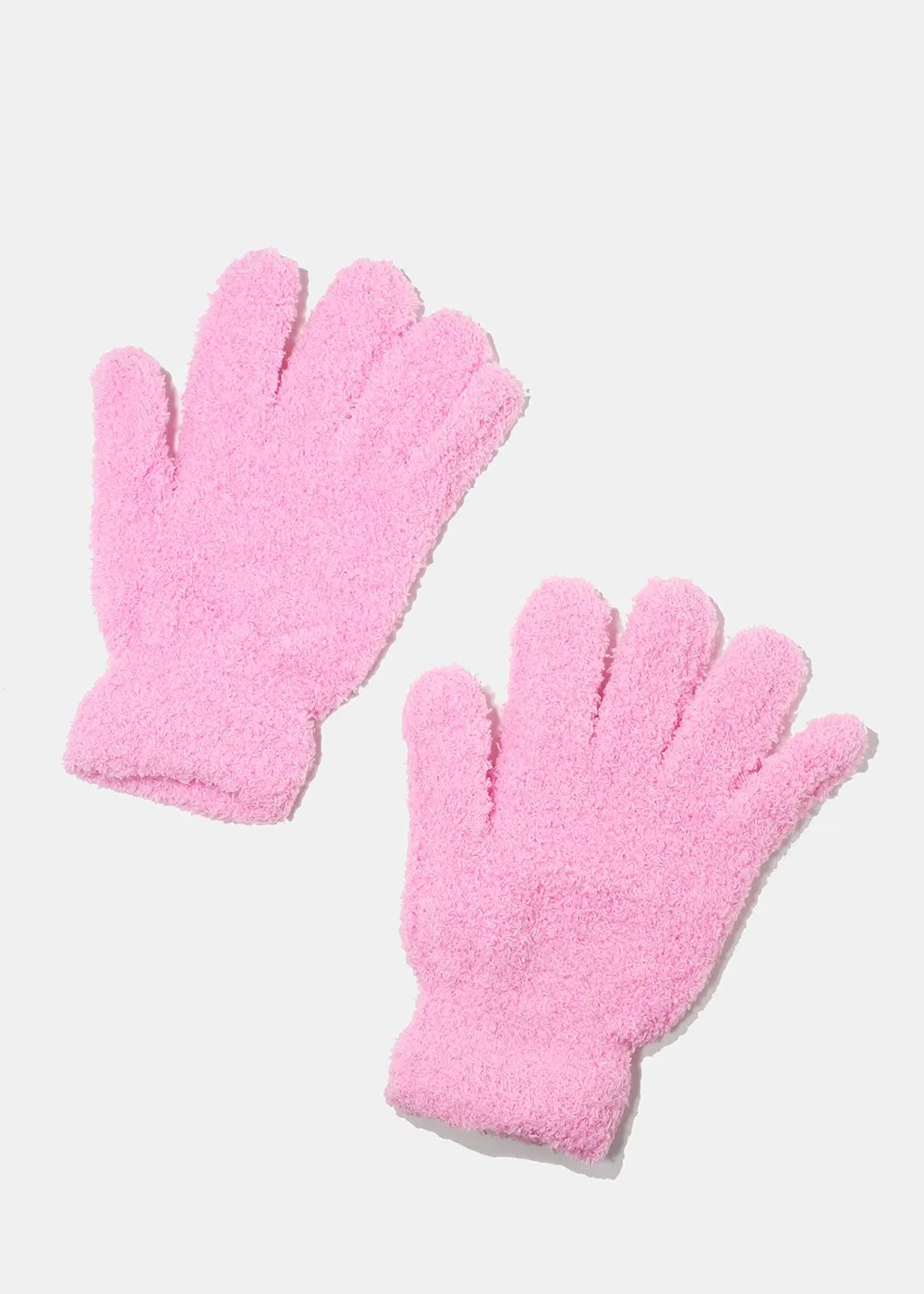 Fuzzy Solid Color Gloves