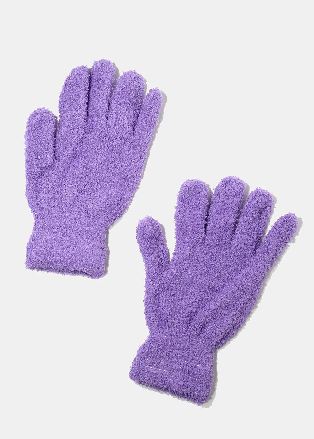 Fuzzy Solid Color Gloves