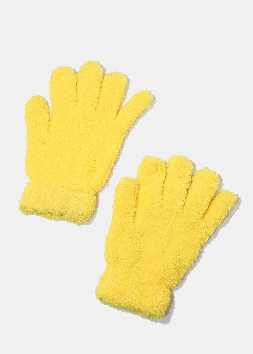 Fuzzy Solid Color Gloves