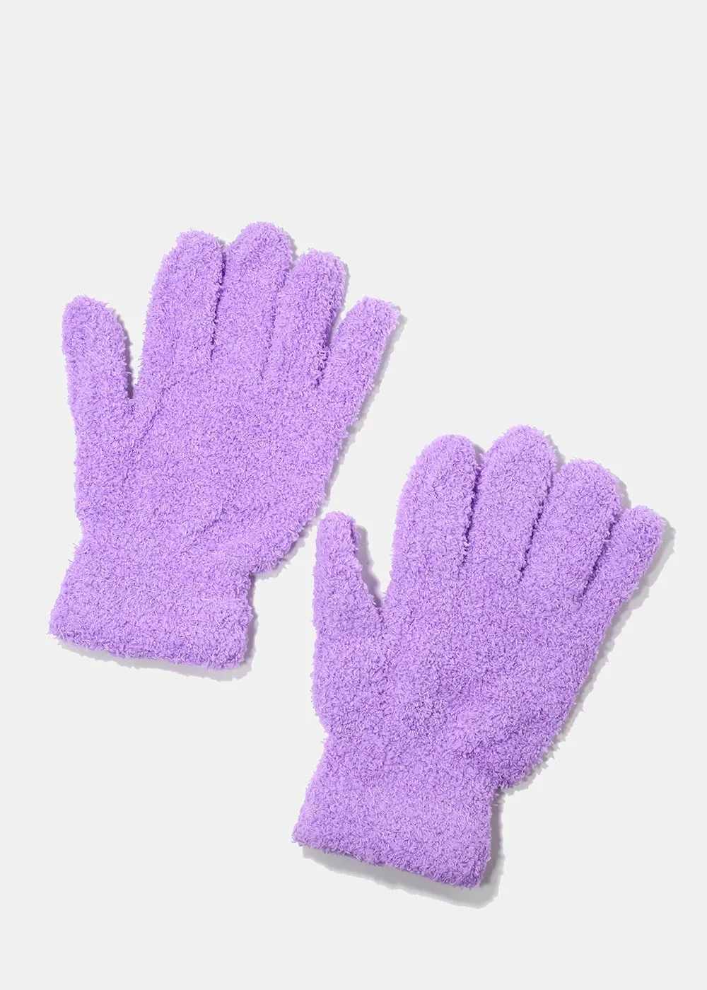 Fuzzy Solid Color Gloves