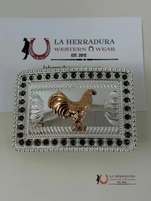 GALLO GOLD SILVER DETAIL SQUARE BUCKLE