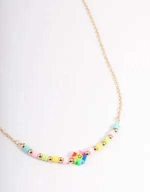 Gold Happy Flower Necklace