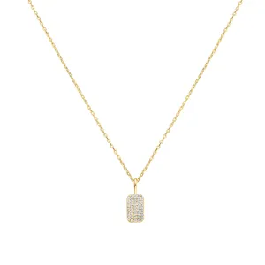 Gold Pavé Pendant Necklace