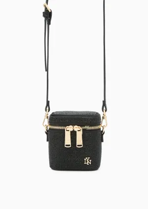 Gracelyn Diamond Crossbody Bag Black