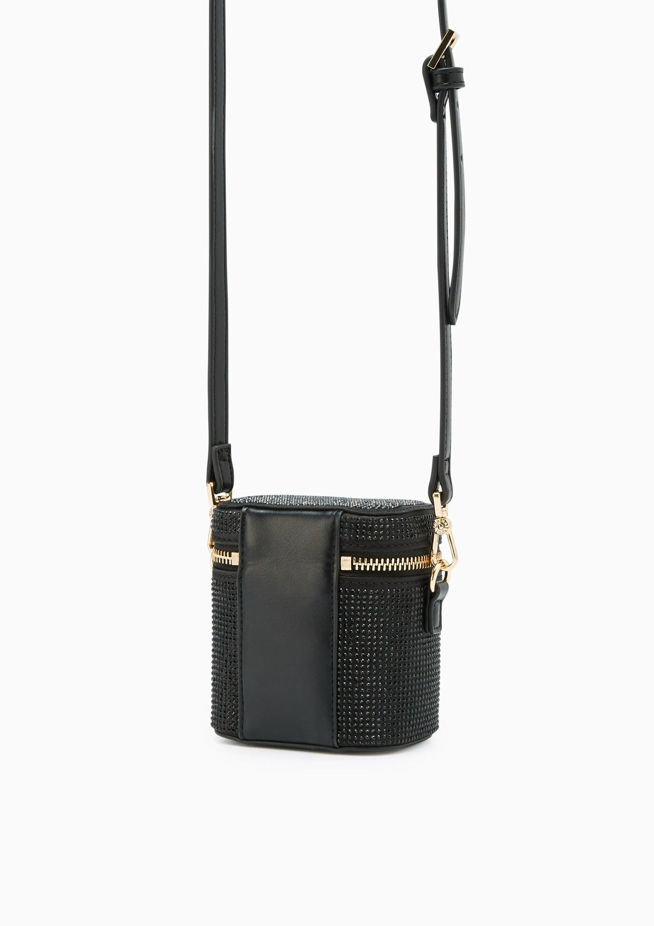 Gracelyn Diamond Crossbody Bag Black