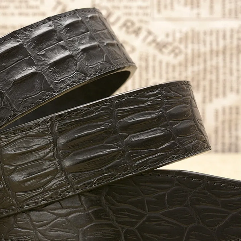 Intricate Dragon Head Cowskin Belt