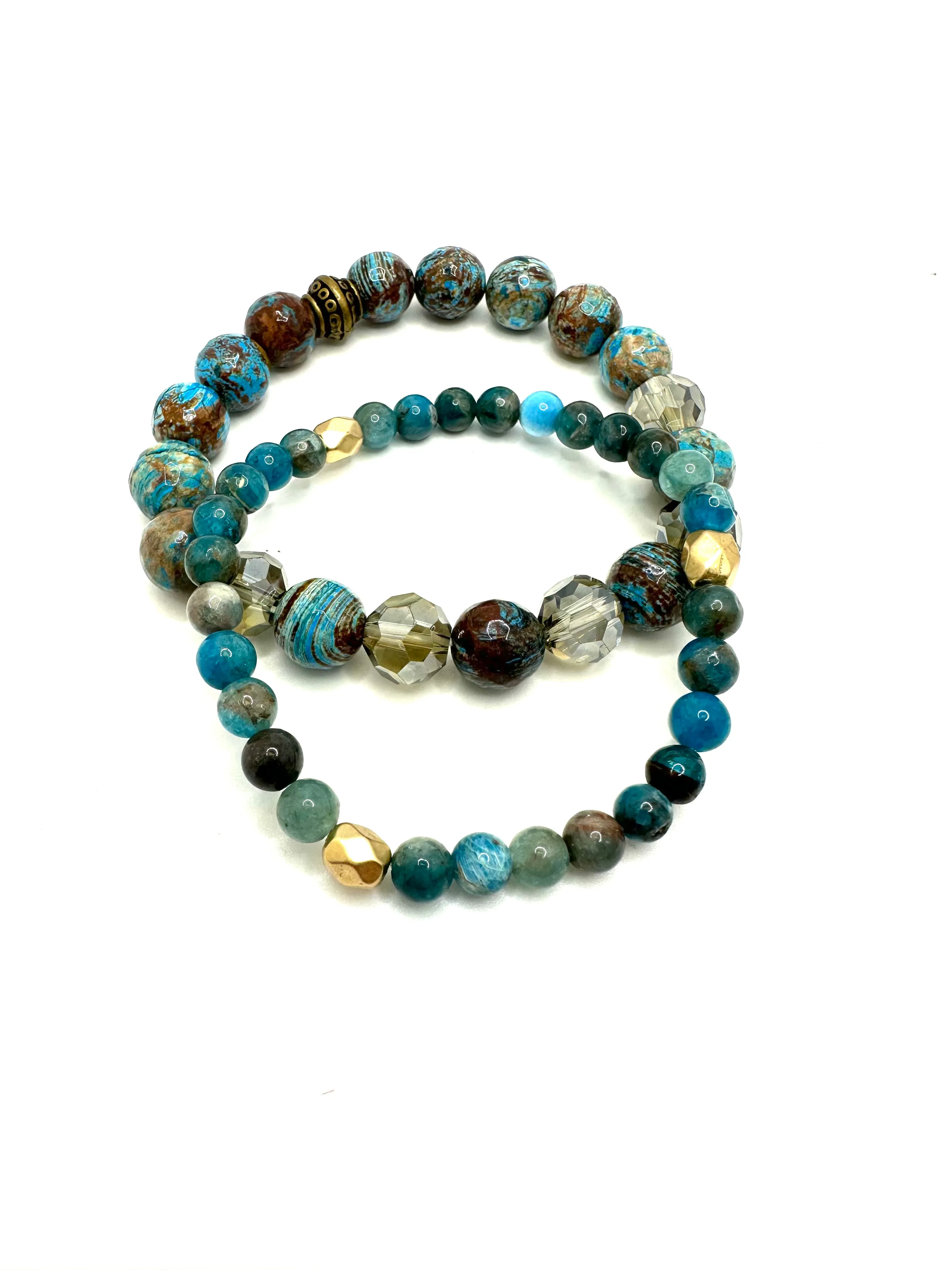 Jellyfish Agate Bracelet Set