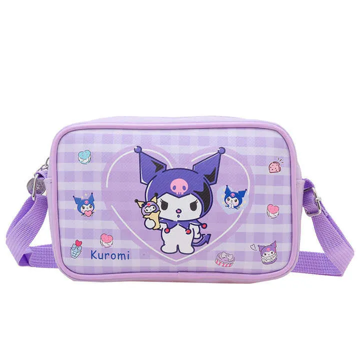 Kuromi Pu Shoulder Bag - Cute Waterproof Crossbody Travel Purse & Storage Bag