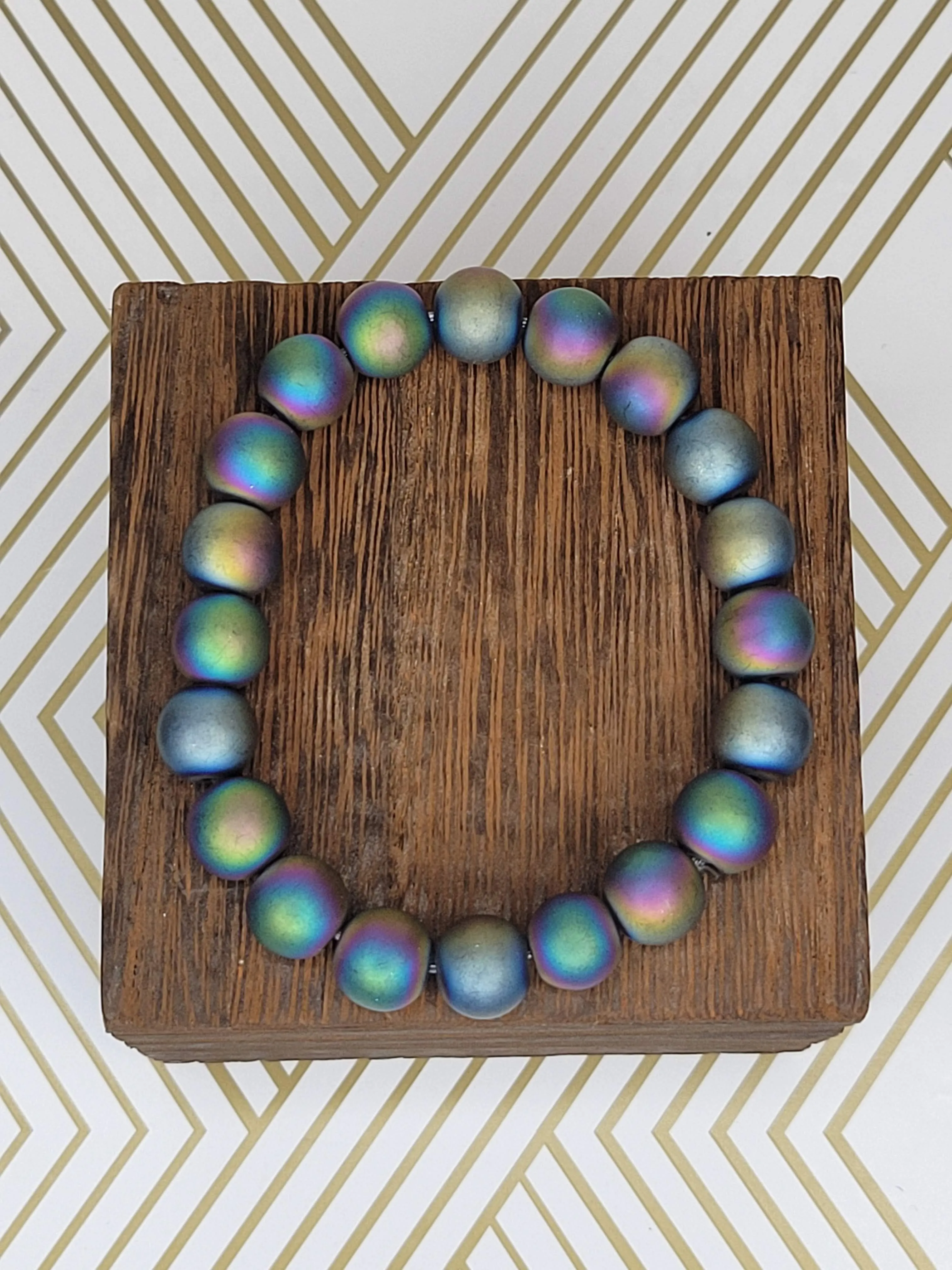 Matte Unicorn Vibes (hematite) - Beaded Bracelet