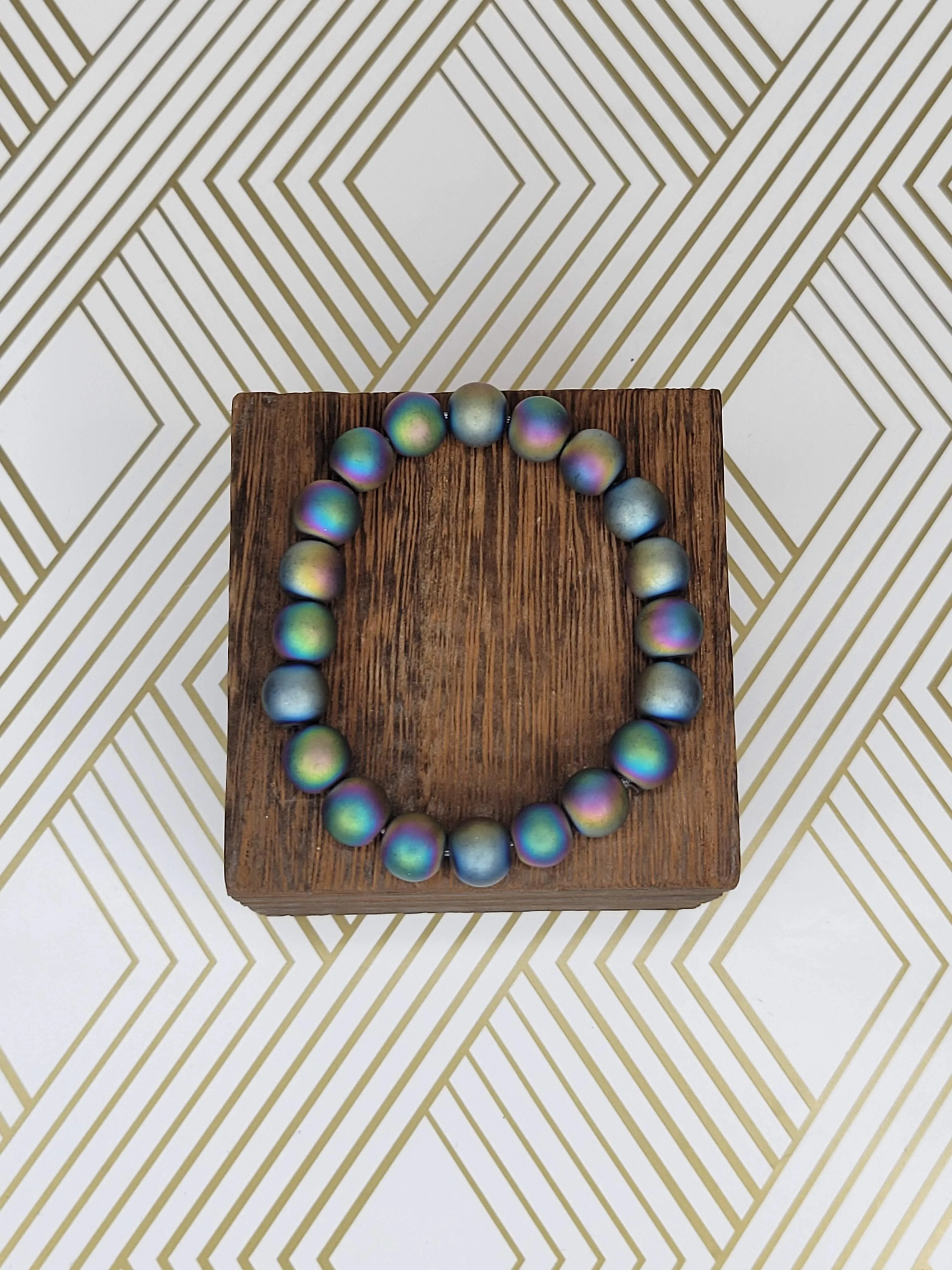 Matte Unicorn Vibes (hematite) - Beaded Bracelet
