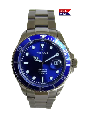 Men's Automatic Watch Blue Dial, Stainless Steel Band #50391
