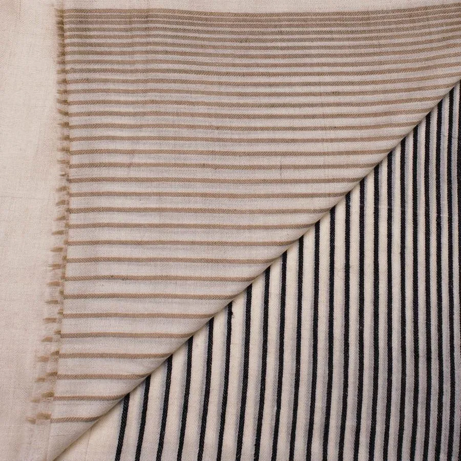 Narrow Striped Cashmere Shawl