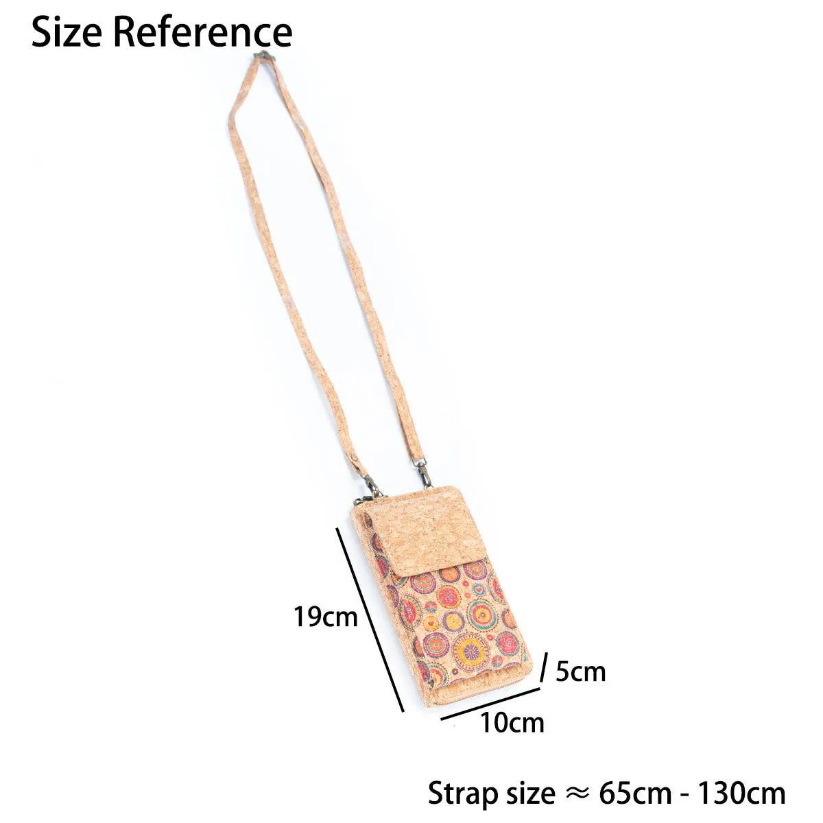 Natural Cork Crossbody Zipper Wallet with Phone BAG-2239