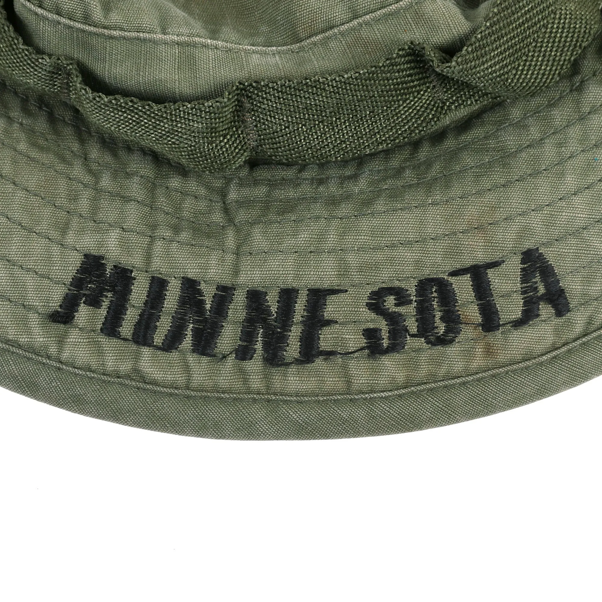 Original U.S. Vietnam War Direct Embroider 20th Engineer Brigade Green Boonie Hat with Veteran Personalization